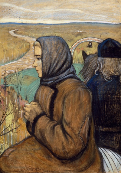 Возвращение Дуни. Иллюстрация к роману П.И. Мельникова-Печерского «На горах»