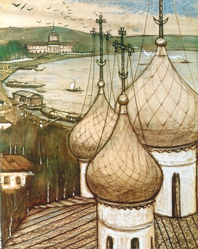 Волга. Иллюстрация к рассказу П.И.Мельникова-Печерского «Старые годы»