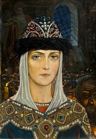 Княгиня Евдокия в храме